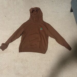 Brown Empyre Hoodie with Green Logo